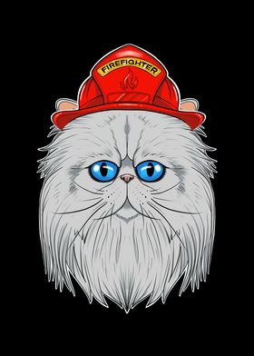 Firefighter Persian Cat