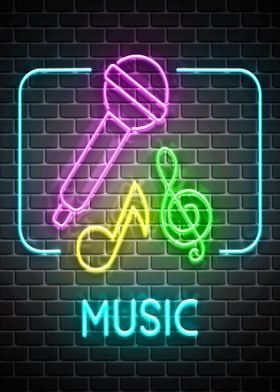 Musical neon quotes