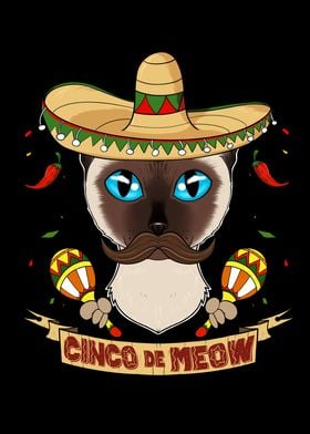 Cinco de Mayo Siamese Cat