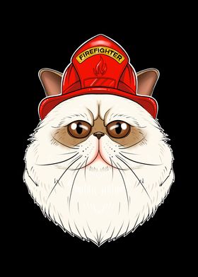 Firefighter Himalayan Cat