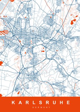 KARLSRUHE Map GERMANY