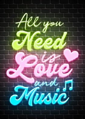Musical neon quotes