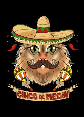 Cinco de Mayo Siberian Cat