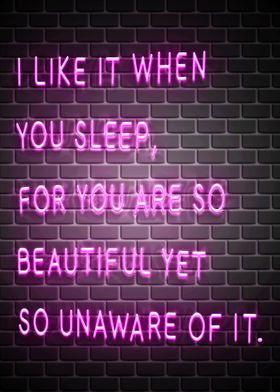 Musical neon quotes