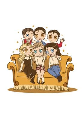 Chibi people on couch