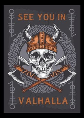 Valhalla viking skull