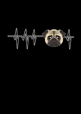 Dog Heartbeat I Funny Pug