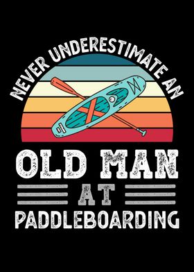 Old Man at Paddleboarding