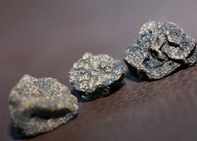 Black truffles close up