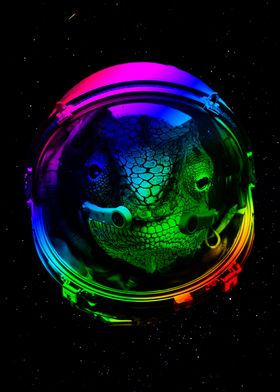 Space Chameleon Astronaut