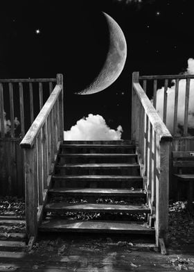 Ladder And Moon