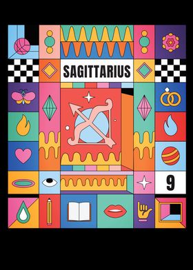 Sagittarius Pop Art