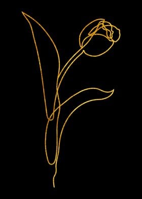 One Line Flower 5