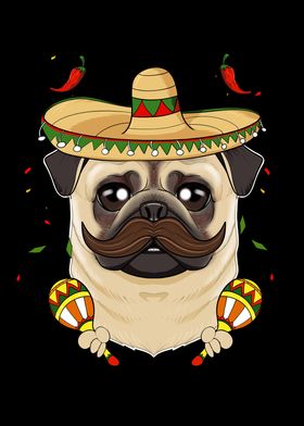 Cinco De Mayo Pug Sombrero