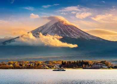 Fuji mountain and kawaguch