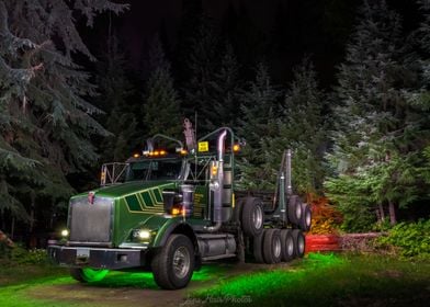 Logging Truck Light Paint