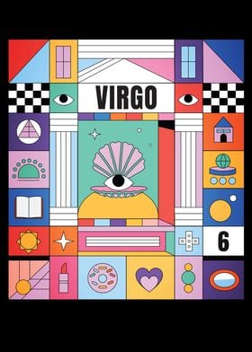 Pop Art Virgo Zodiac