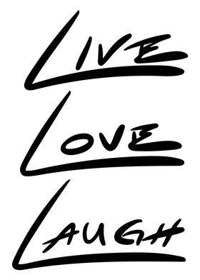 Live Love Laugh Line Art