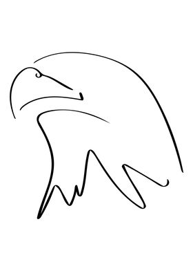 Eagle Line Art Minimal