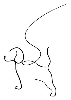 Dog Line Art Minimal