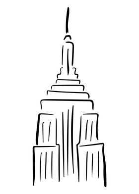 New York Line Art Minimal