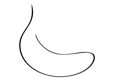 Banana Line Art Minimal