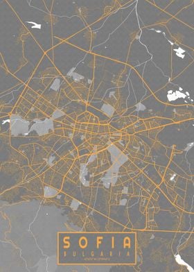 Sofia City Map Bauhaus