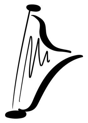 Harp Line Art Minimal