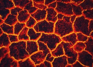 Cracked lava painting