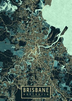 Brisbane City Map Summer