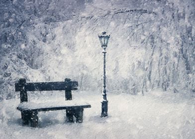 Winter season painting