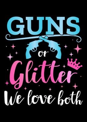 Gender reveal guns glitter