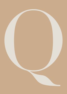 Q minimalist illustration
