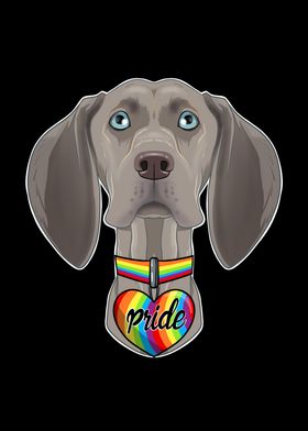 Weimaraner I LGBTQ Flag