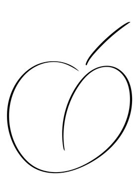 Peach Line Art Minimal