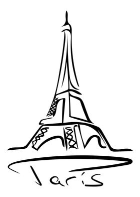 Paris Line Art Minimal