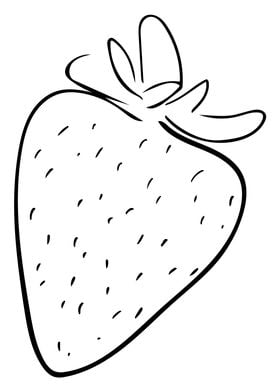 Strawberry Line Art