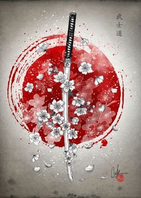The samurai warrior sword
