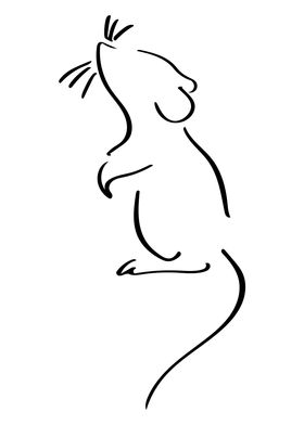 Mouse Line Art Minimal