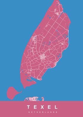 TEXEL Map NETHERLANDS