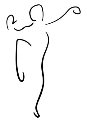 Tai Chi Line Art Minimal