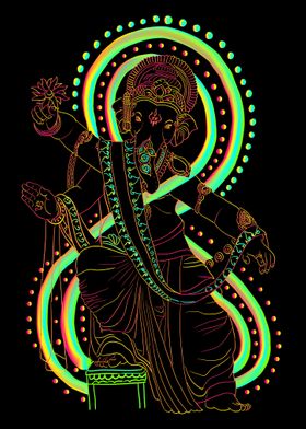 Neon Ganesha