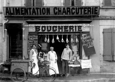 Vintage butchers shop