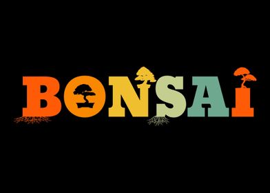 Retro Bonsai Tree Vintage