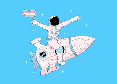 Trans Pride Astronaut