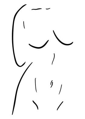 Female Body Line Art