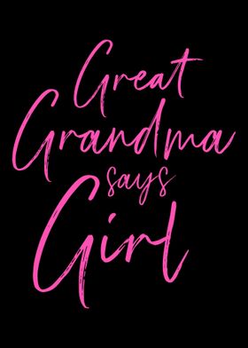Gender reveal great grandm