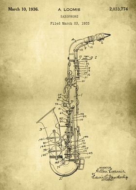 Saxophone Retro Patent