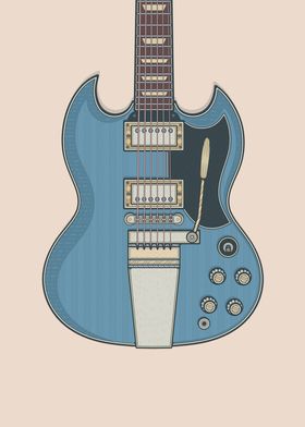 Pelham Blue Solid Guitar