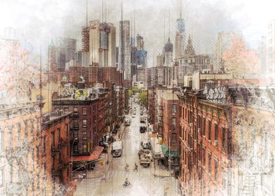 Manhattan NYC Digital Art